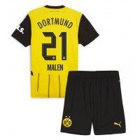 Borussia Dortmund Donyell Malen #21 Hjemmedraktsett Barn 2024-25 Kortermet (+ Korte bukser)